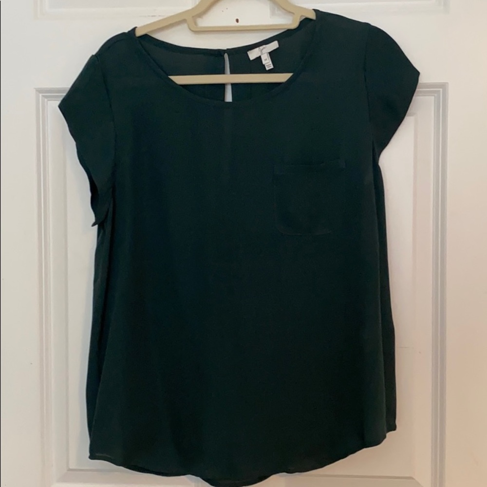 Joie S/S Silk Top, Green, M